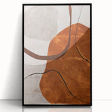 Modern Abstract Wall Art – Earthy Rustic Geometric Canvas