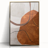 Modern Abstract Wall Art – Earthy Rustic Geometric Canvas