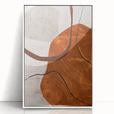 Modern Abstract Wall Art – Earthy Rustic Geometric Canvas