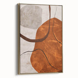 Modern Abstract Wall Art – Earthy Rustic Geometric Canvas