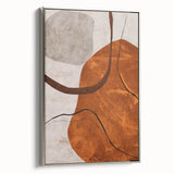 Modern Abstract Wall Art – Earthy Rustic Geometric Canvas