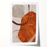 Modern Abstract Wall Art – Earthy Rustic Geometric Canvas