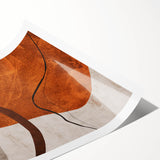 Modern Abstract Wall Art – Earthy Rustic Geometric Canvas