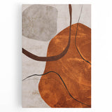 Modern Abstract Wall Art – Earthy Rustic Geometric Canvas