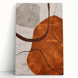 Modern Abstract Wall Art – Earthy Rustic Geometric Canvas