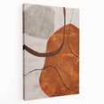 Modern Abstract Wall Art – Earthy Rustic Geometric Canvas