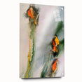 Organic Moody Modern Wall Art – Abstract Green & Orange Canvas