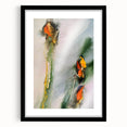 Organic Moody Modern Wall Art – Abstract Green & Orange Canvas