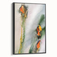 Organic Moody Modern Wall Art – Abstract Green & Orange Canvas