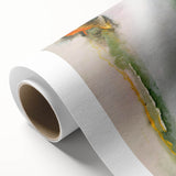 Organic Moody Modern Wall Art – Abstract Green & Orange Canvas