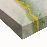 Organic Moody Modern Wall Art – Abstract Green & Orange Canvas