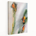 Organic Moody Modern Wall Art – Abstract Green & Orange Canvas