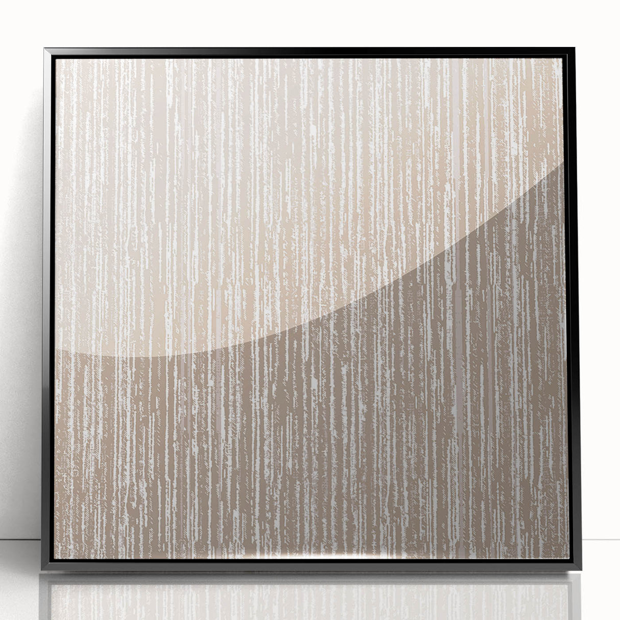 Minimalist Textured Art Collections - Vertical Neutral Line Design