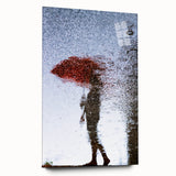 Urban Scenery Wall Art – Contemporary Rain Reflection Photography