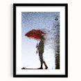 Urban Scenery Wall Art – Contemporary Rain Reflection Photography