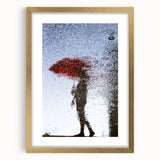 Urban Scenery Wall Art – Contemporary Rain Reflection Photography