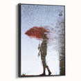 Urban Scenery Wall Art – Contemporary Rain Reflection Photography