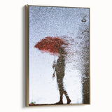 Urban Scenery Wall Art – Contemporary Rain Reflection Photography