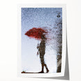 Urban Scenery Wall Art – Contemporary Rain Reflection Photography