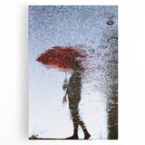 Urban Scenery Wall Art – Contemporary Rain Reflection Photography