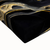 Fluid Abstract Wall Art – Black & Gold Elegant Acrylic Canvas