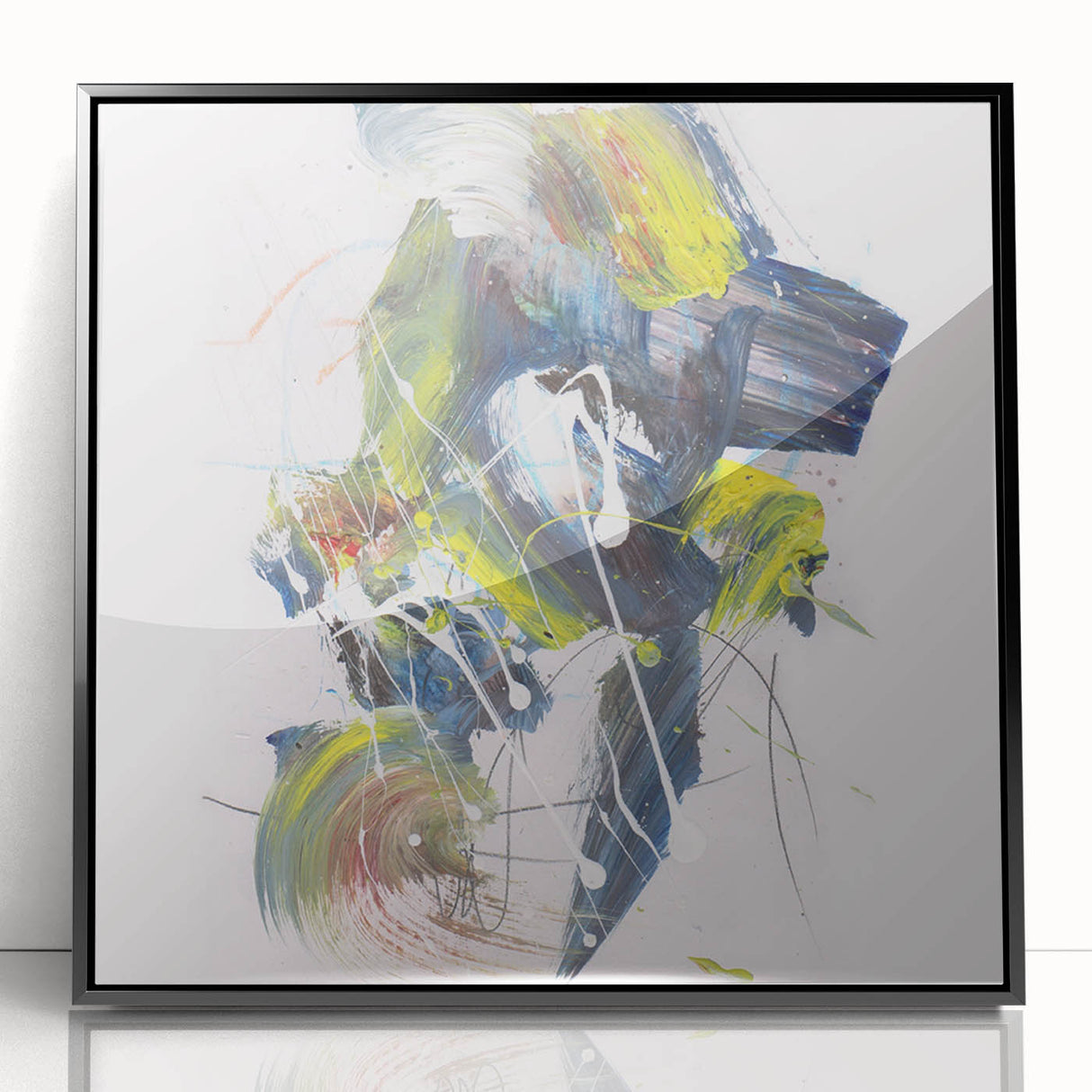 Vibrant Brushstroke Expression – Colorful Abstract Wall Hanging