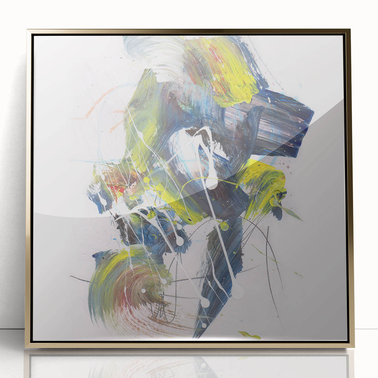 Vibrant Brushstroke Expression – Colorful Abstract Wall Hanging