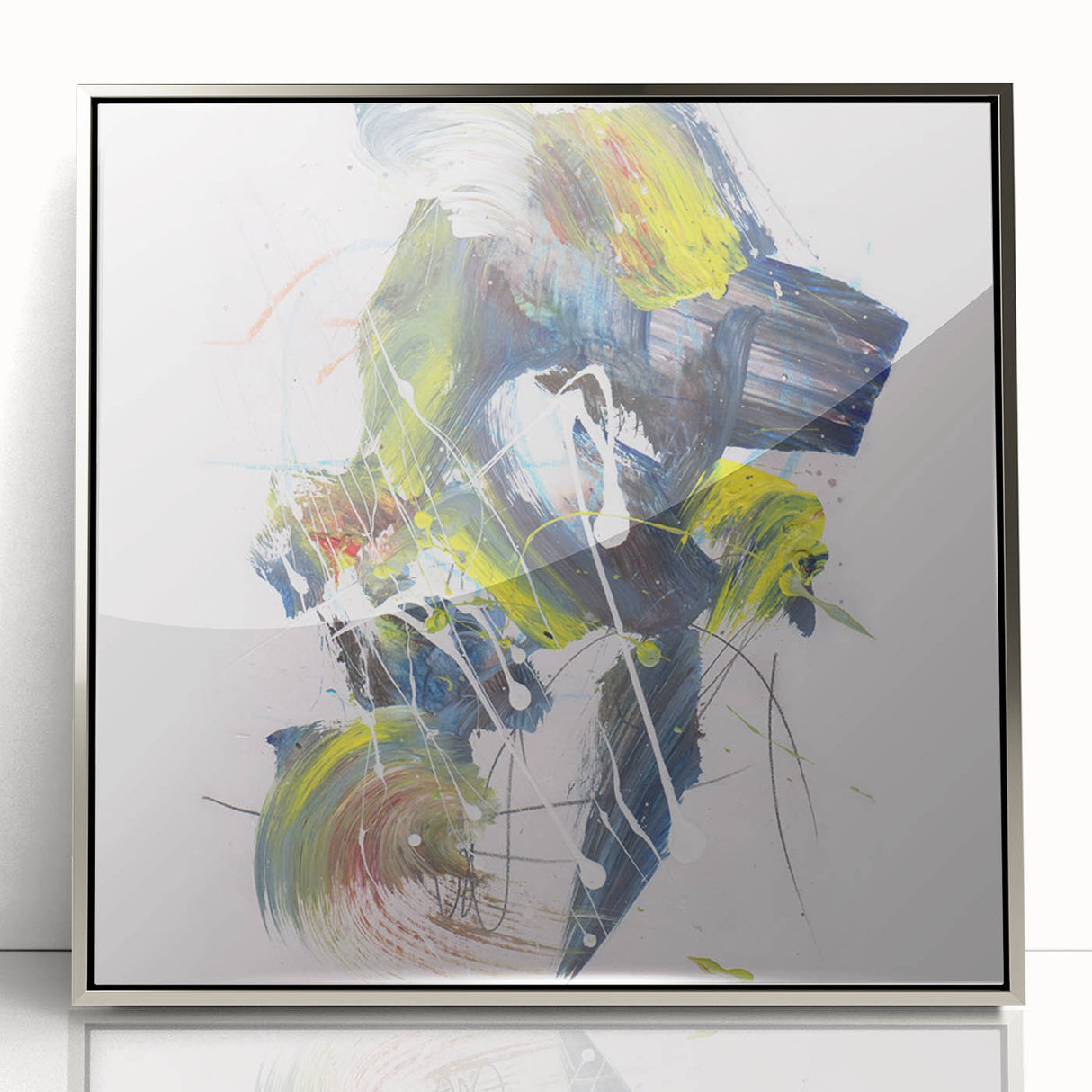 Vibrant Brushstroke Expression – Colorful Abstract Wall Hanging