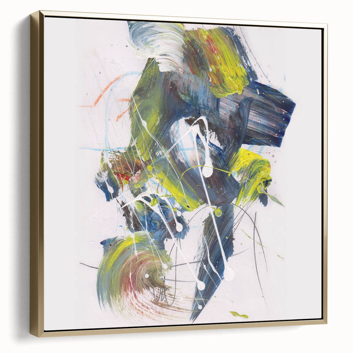 Vibrant Brushstroke Expression – Colorful Abstract Wall Hanging