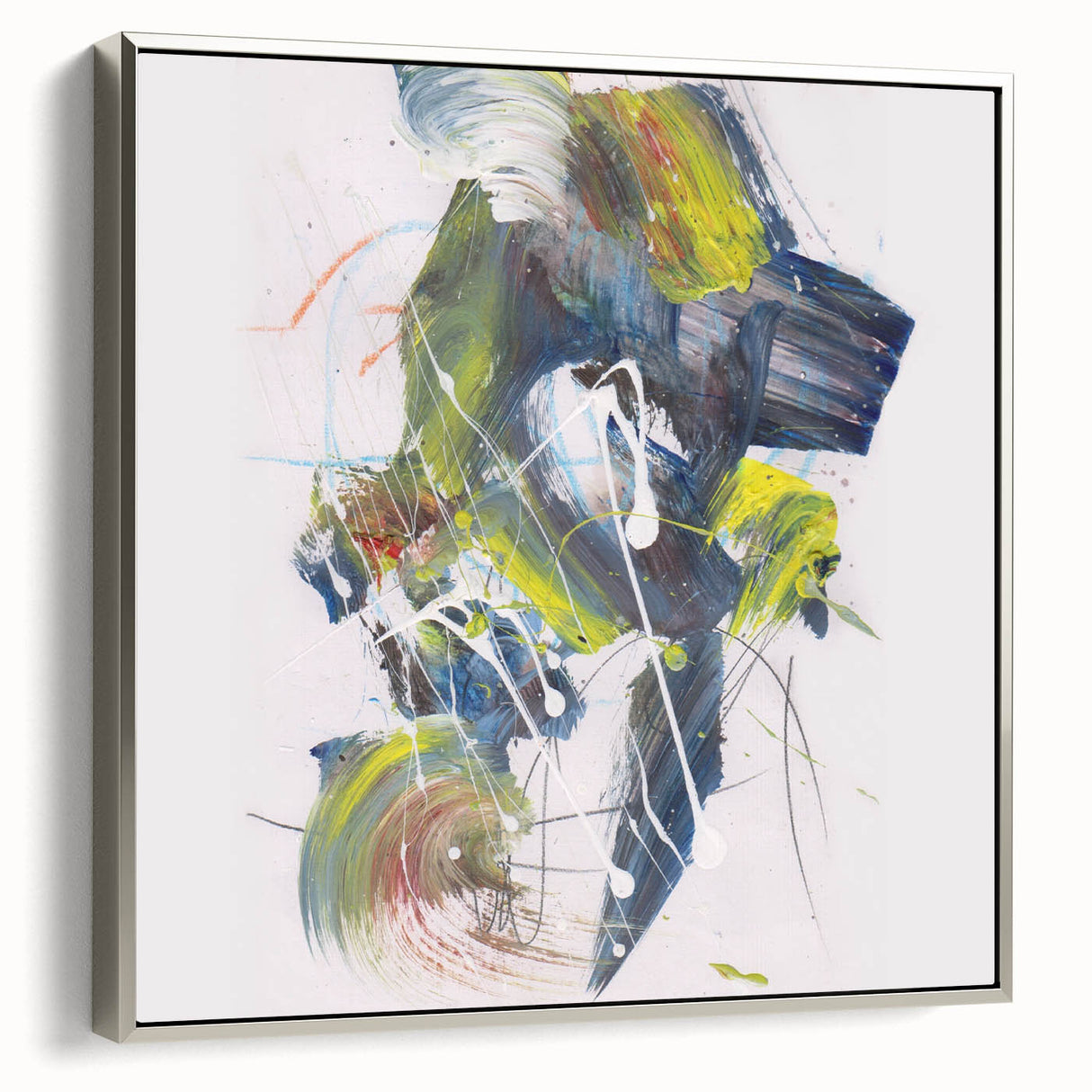 Vibrant Brushstroke Expression – Colorful Abstract Wall Hanging