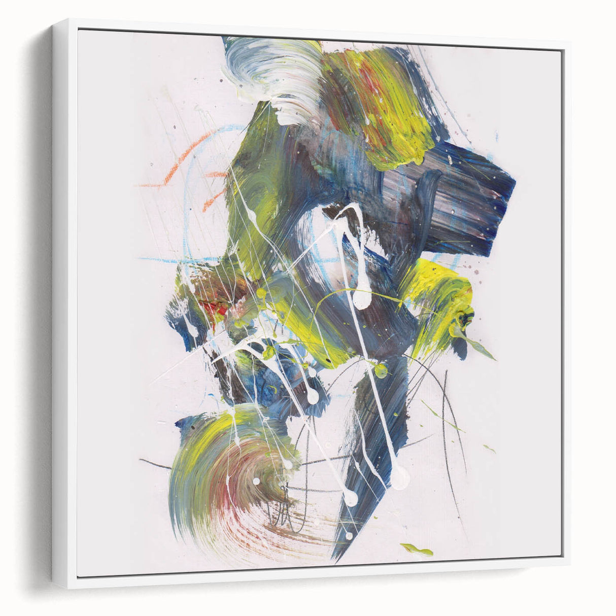 Vibrant Brushstroke Expression – Colorful Abstract Wall Hanging