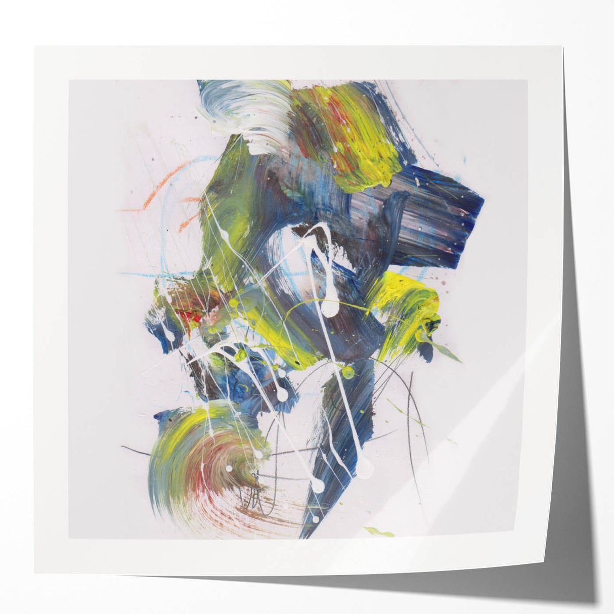 Vibrant Brushstroke Expression – Colorful Abstract Wall Hanging