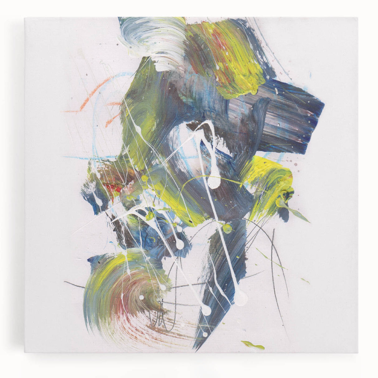 Vibrant Brushstroke Expression – Colorful Abstract Wall Hanging