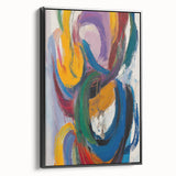 Vibrant Abstract Expressionist Wall Art – Bold Colorful Canvas