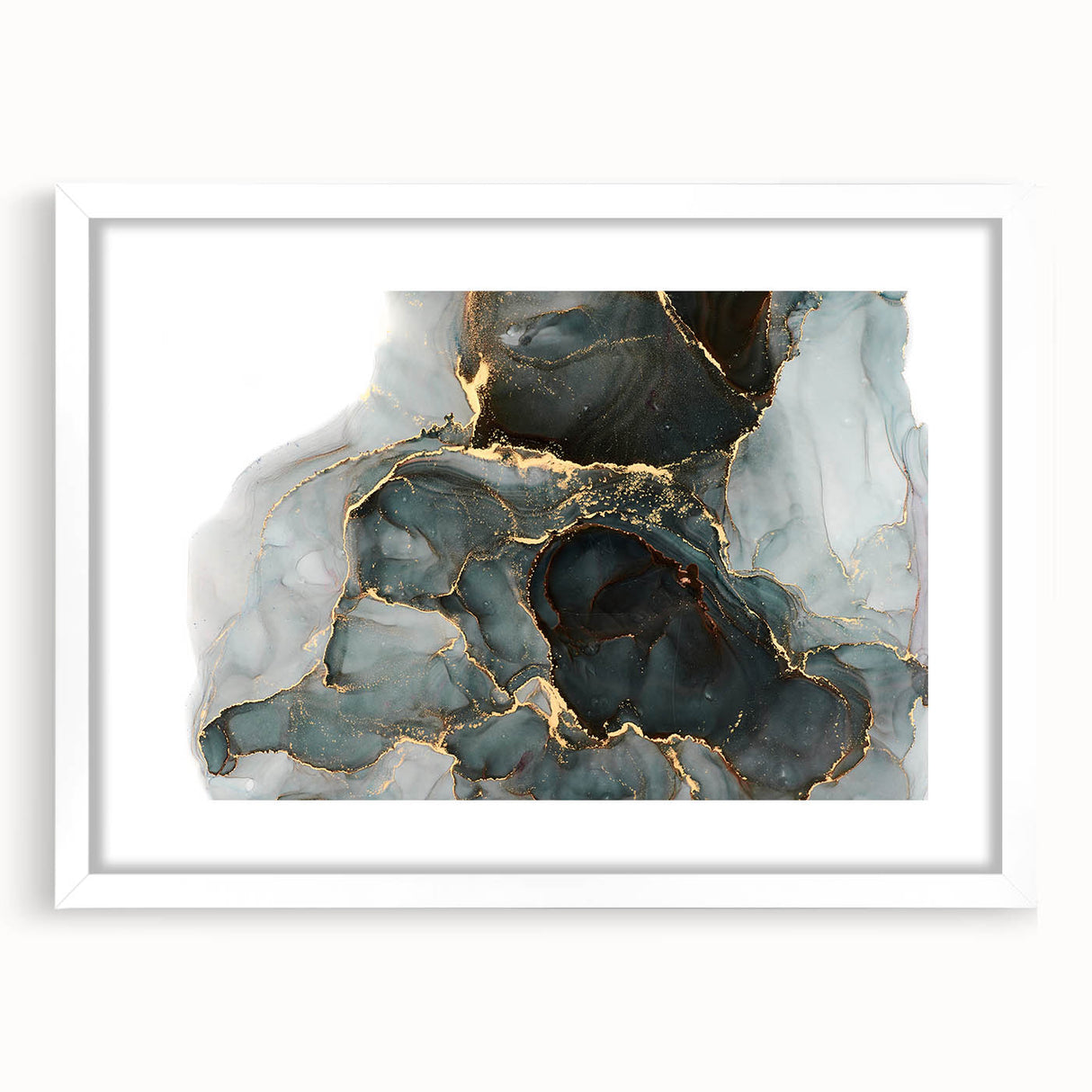 Premium Abstract Canvas Prints – Forest Green & Gold Art