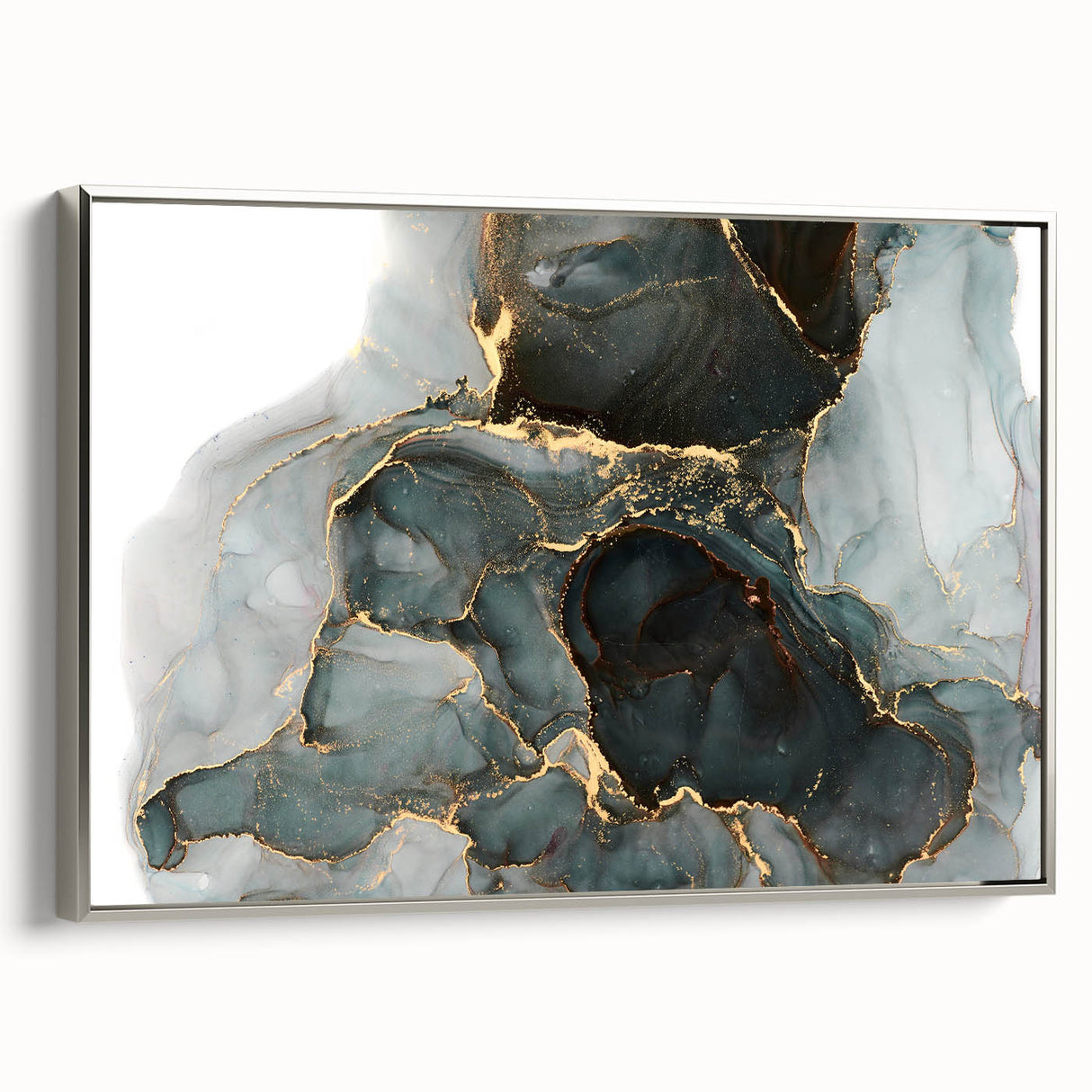 Premium Abstract Canvas Prints – Forest Green & Gold Art