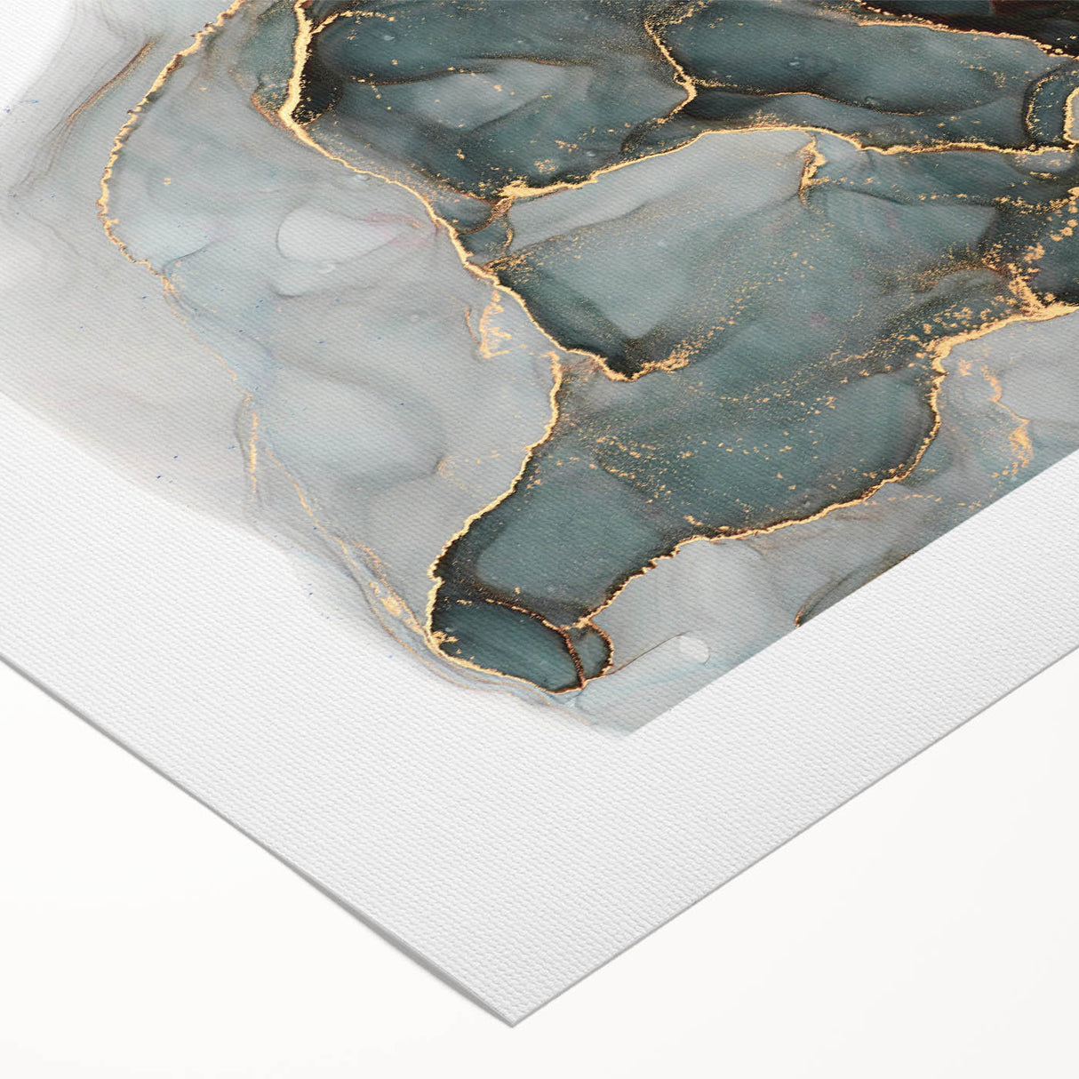Premium Abstract Canvas Prints – Forest Green & Gold Art