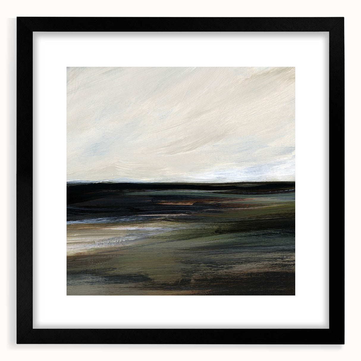 Earthen Harmony Abstracts - Serene Landscape Abstract Art in Earth Tones