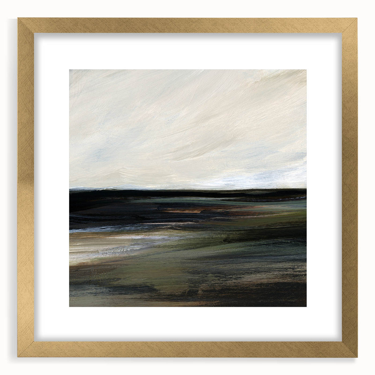 Earthen Harmony Abstracts - Serene Landscape Abstract Art in Earth Tones