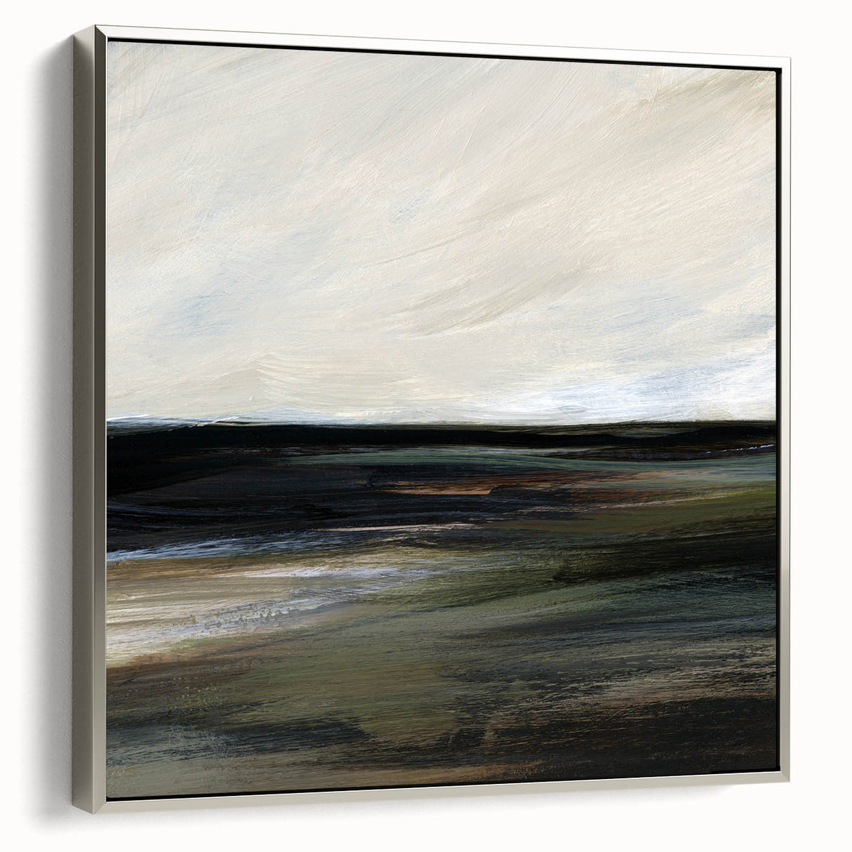 Earthen Harmony Abstracts - Serene Landscape Abstract Art in Earth Tones