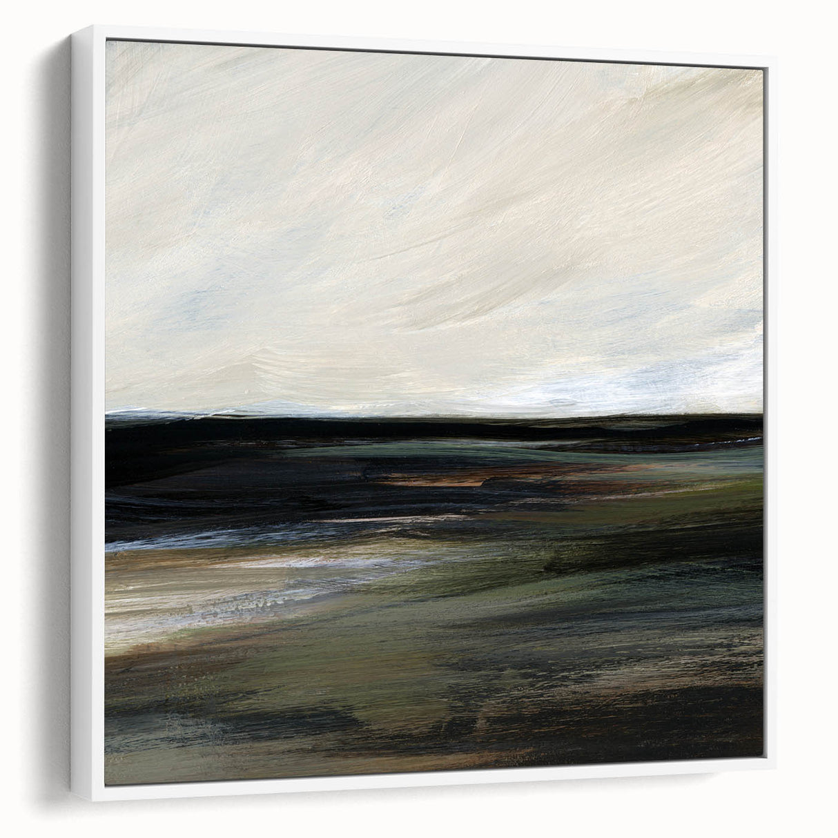 Earthen Harmony Abstracts - Serene Landscape Abstract Art in Earth Tones