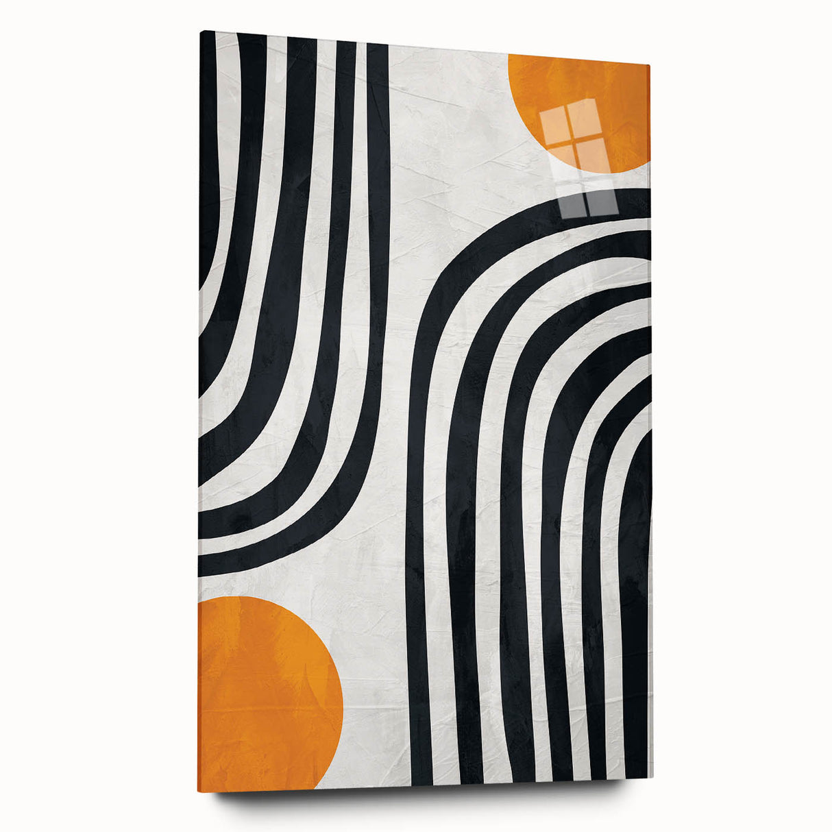 Geometric Abstract Paintings – Bold Curved Line Art
