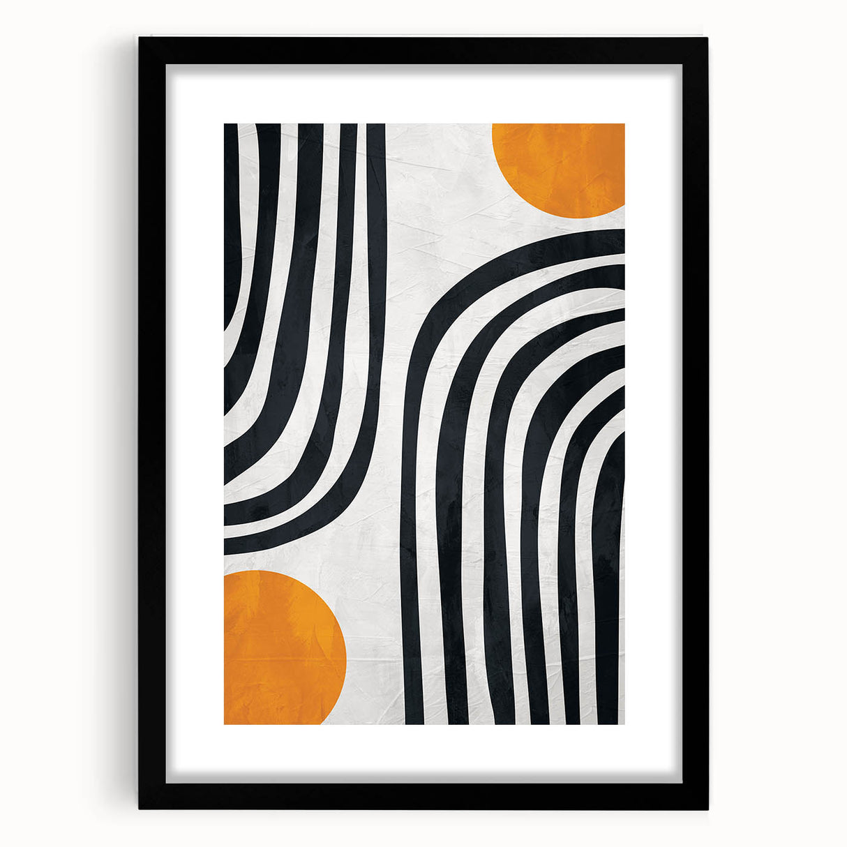 Geometric Abstract Paintings – Bold Curved Line Art