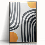 Geometric Abstract Paintings – Bold Curved Line Art