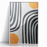 Geometric Abstract Paintings – Bold Curved Line Art