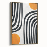 Geometric Abstract Paintings – Bold Curved Line Art