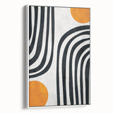 Geometric Abstract Paintings – Bold Curved Line Art