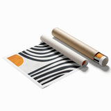 Geometric Abstract Paintings – Bold Curved Line Art