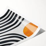 Geometric Abstract Paintings – Bold Curved Line Art