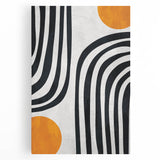 Geometric Abstract Paintings – Bold Curved Line Art